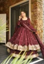 Gold Crazy Embroidered Long Kurti with Sharara and Dupatta Set