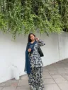 Heavy Pure Cameric Cotton Top with Farshi Pant and Faux Georgette Dupatta Set