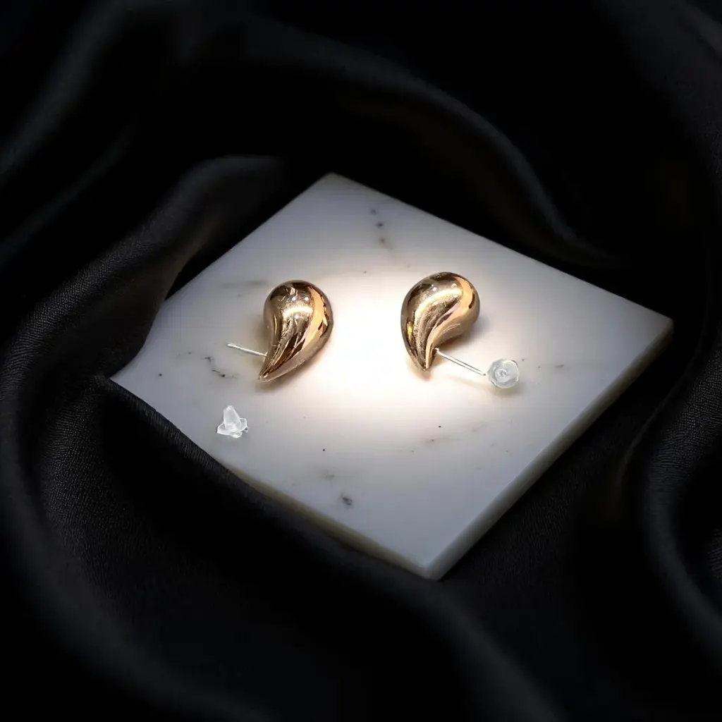 Teardrop Gold Earrings