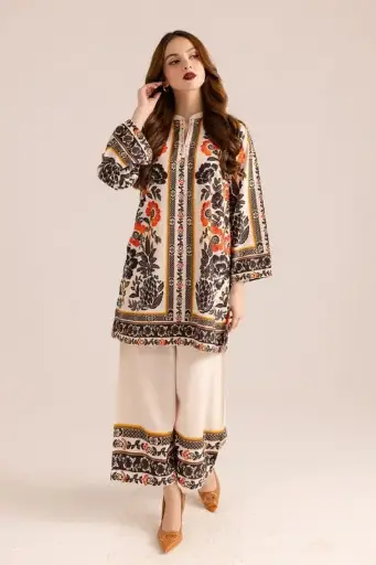 Stylish Digital Print Co-ord Set in Soft Butter Cotton