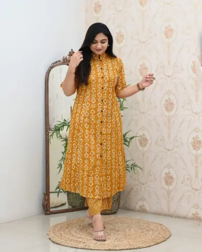 Floral Tapestry Kurti and Palazzo Set