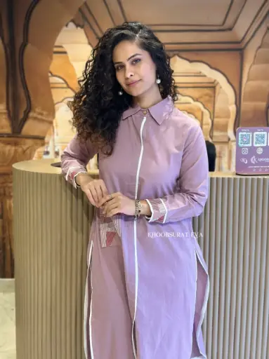 Beautiful Cotton Kurta Set with Geometric Patchwork