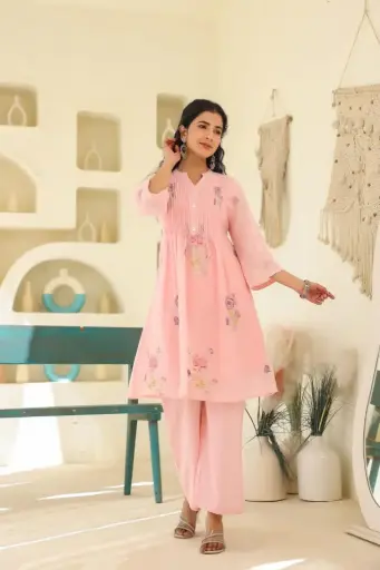 Limelight Floral Cotton Kurta & Palazzo Coord Set