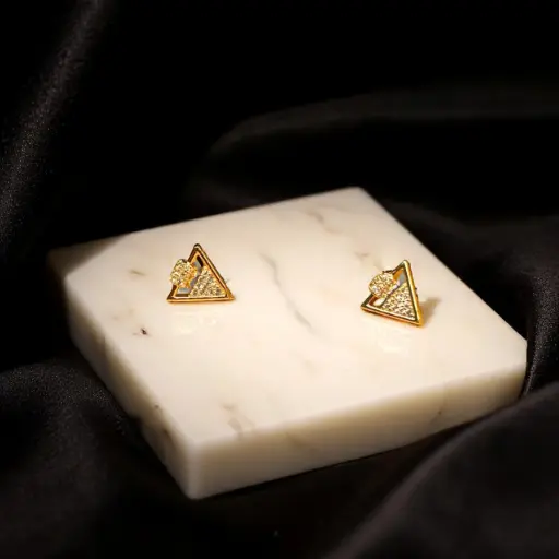 Minimalist Geometric Triangle Stud Earrings