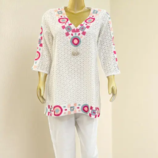 Summer Breeze Shiffli Cotton Co-ord Set